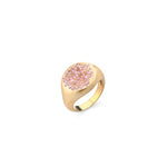 anello SOGNI satinato oro giallo zirconi rosa AN112GRS