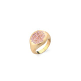 anello SOGNI satinato oro giallo zirconi rosa AN112GRS