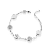 bracciale SOGNI satinato oro bianco zirconi bianchi BR112BB