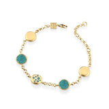 bracciale SOGNI satinato oro giallo zirconi paraiba BR112GP