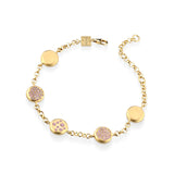 bracciale SOGNI satinato oro giallo zirconi rosa BR112GRS