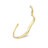 Bracciale rigido in argento dorato con zirconi bianchi