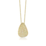 Collana in argento dorato con opale bianco