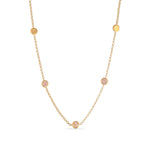 collana SOGNI satinata oro giallo zirconi rosa CL112GRS