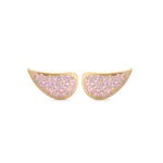 Orecchini  SOGNI satinati oro giallo zirconi rosa OR113GRS