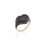Anello cuore pavè nero - SOGNI