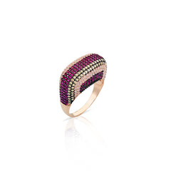 Anello fantasia pavè colorato - SOGNI