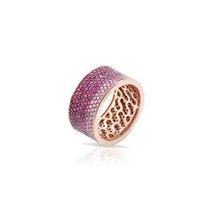 Anello fascia pavè colorato - SOGNI