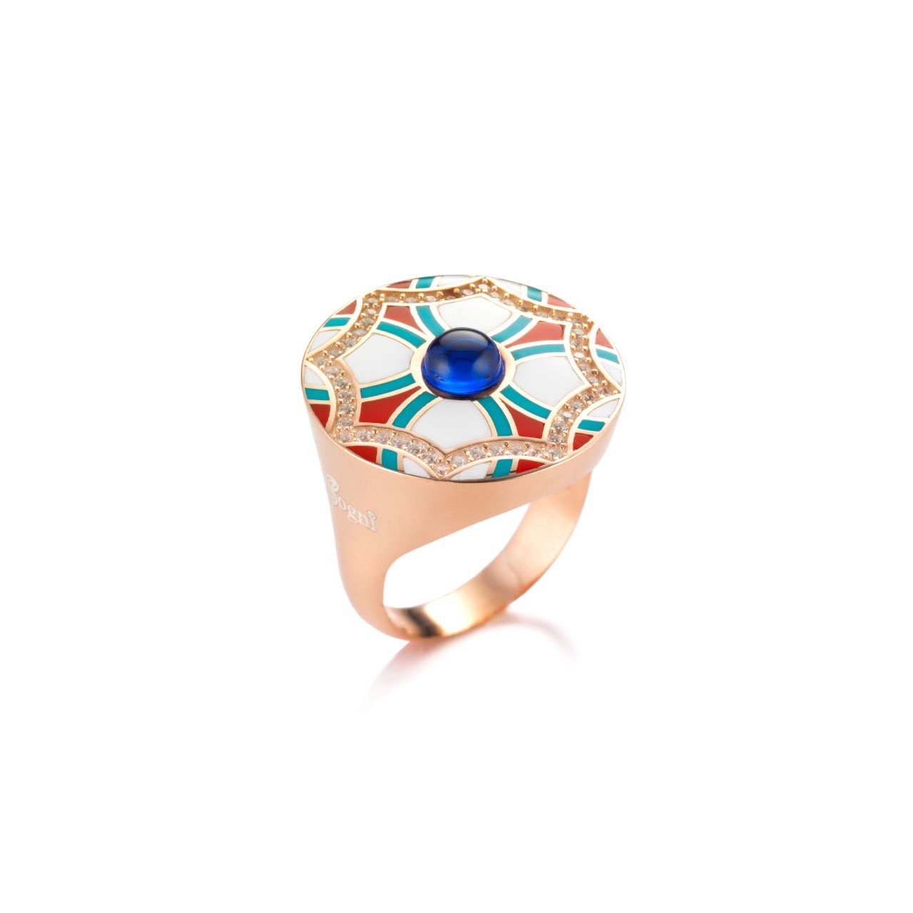 Anello scudo smalto colorato - SOGNI