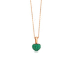 Collana cuore pavè verde - SOGNI