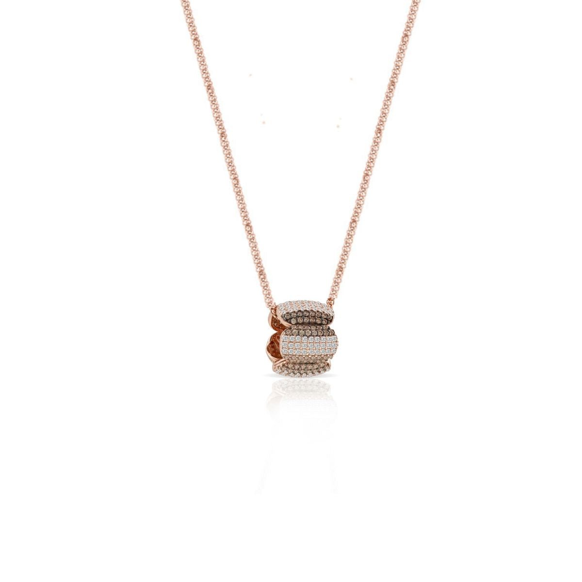 Collana pendente bullone degradè brown - SOGNI