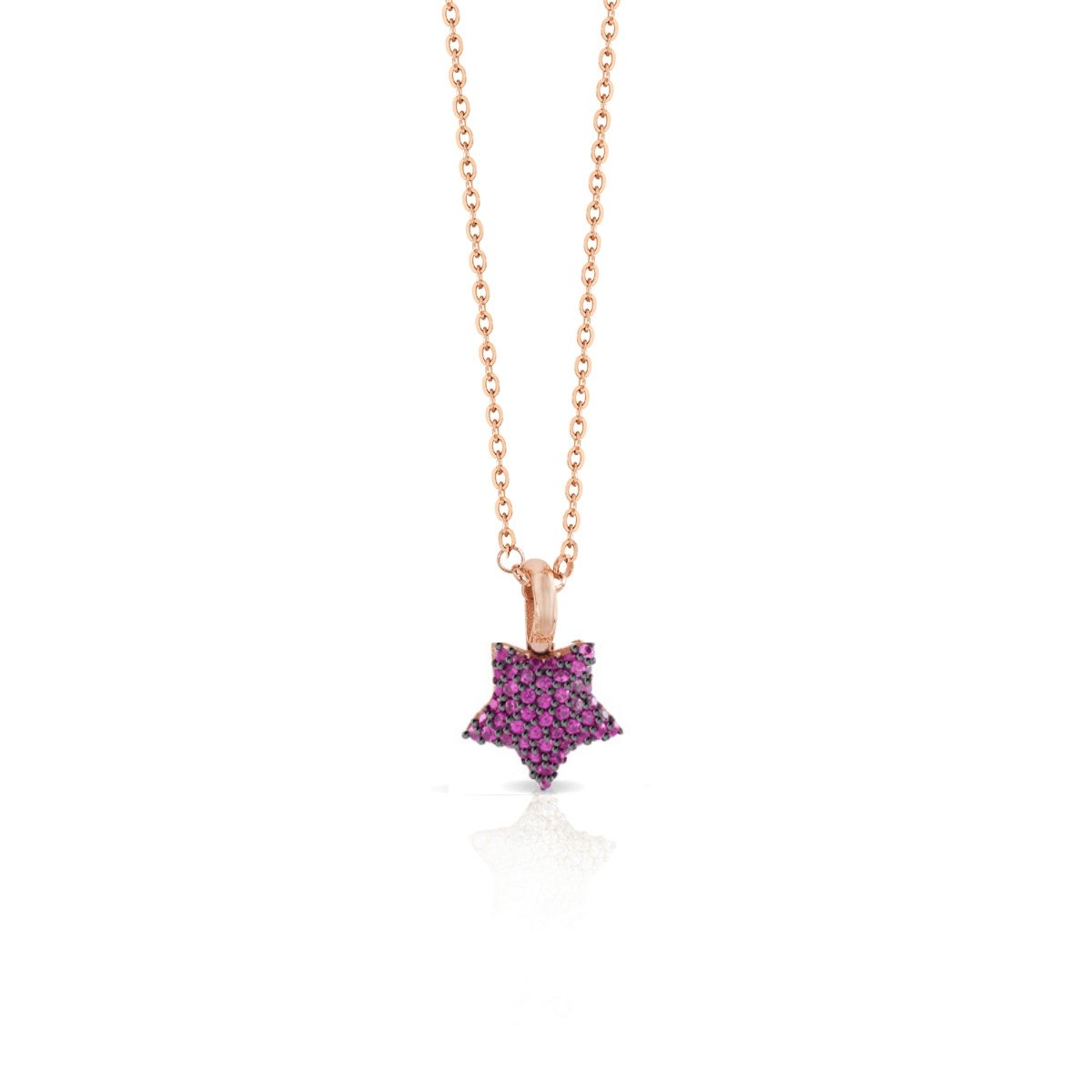 Collana stella pavè rosso - SOGNI