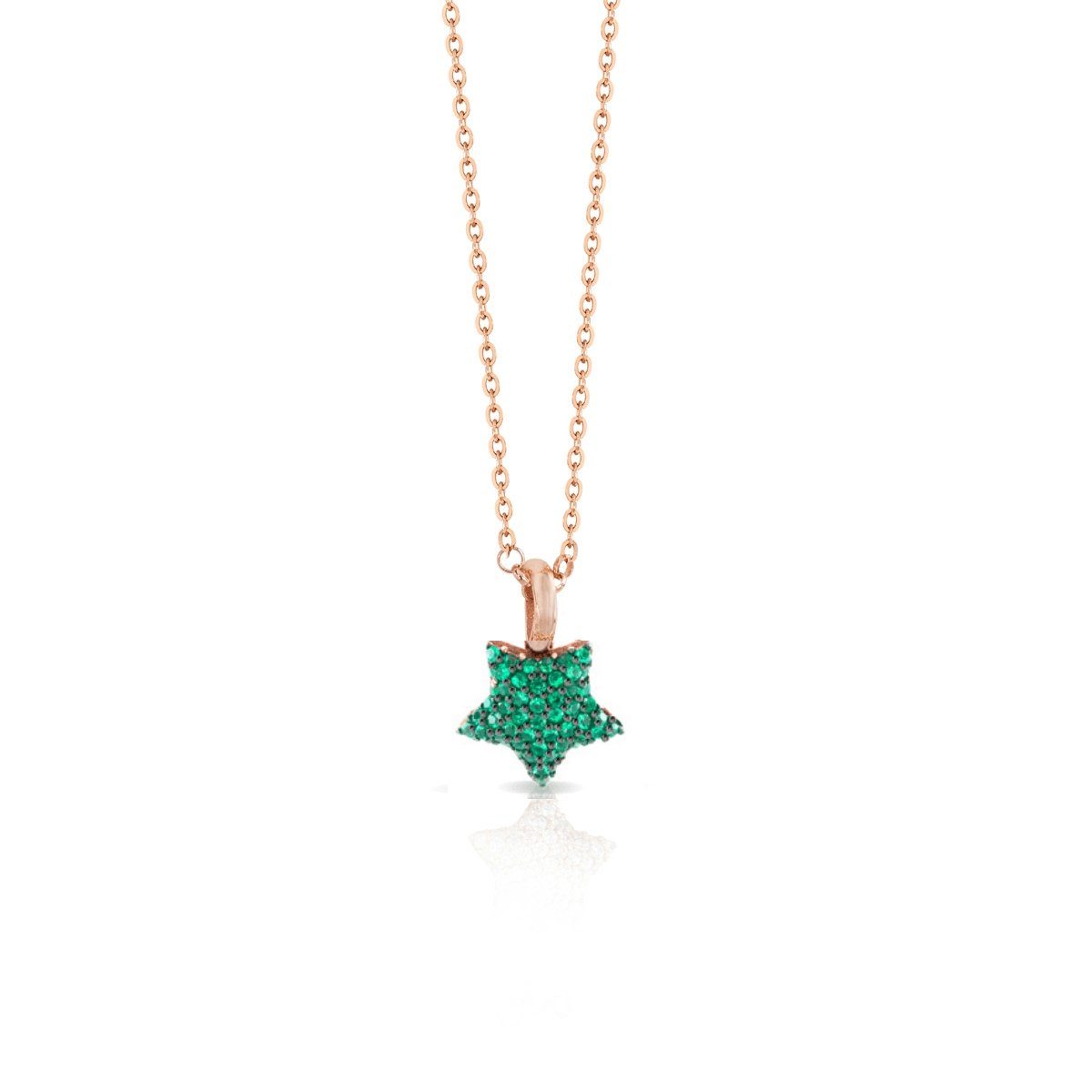 Collana stella pavè verde - SOGNI