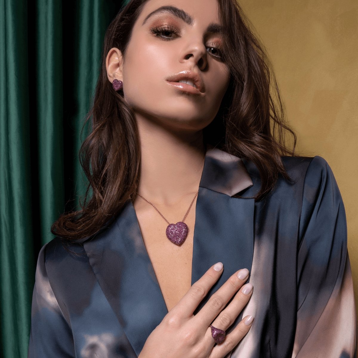 MENDOZZA Orecchini a forma di cuore, da donna, in argento MENDOZZA Orecchini a forma di cuore, da donna, in argento